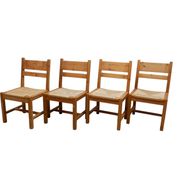 Set of 4 Danish chairs by Tage Poulsen, 1970s