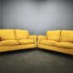 Pair of Poltrona Frau George Leather Sofas, Italy, 1992