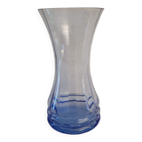 Vase en verre bleu facetté – Style Art Déco années  30's/40's
