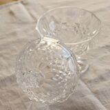 Antique crystal bonbonnière on a pedestal – Cut decoration