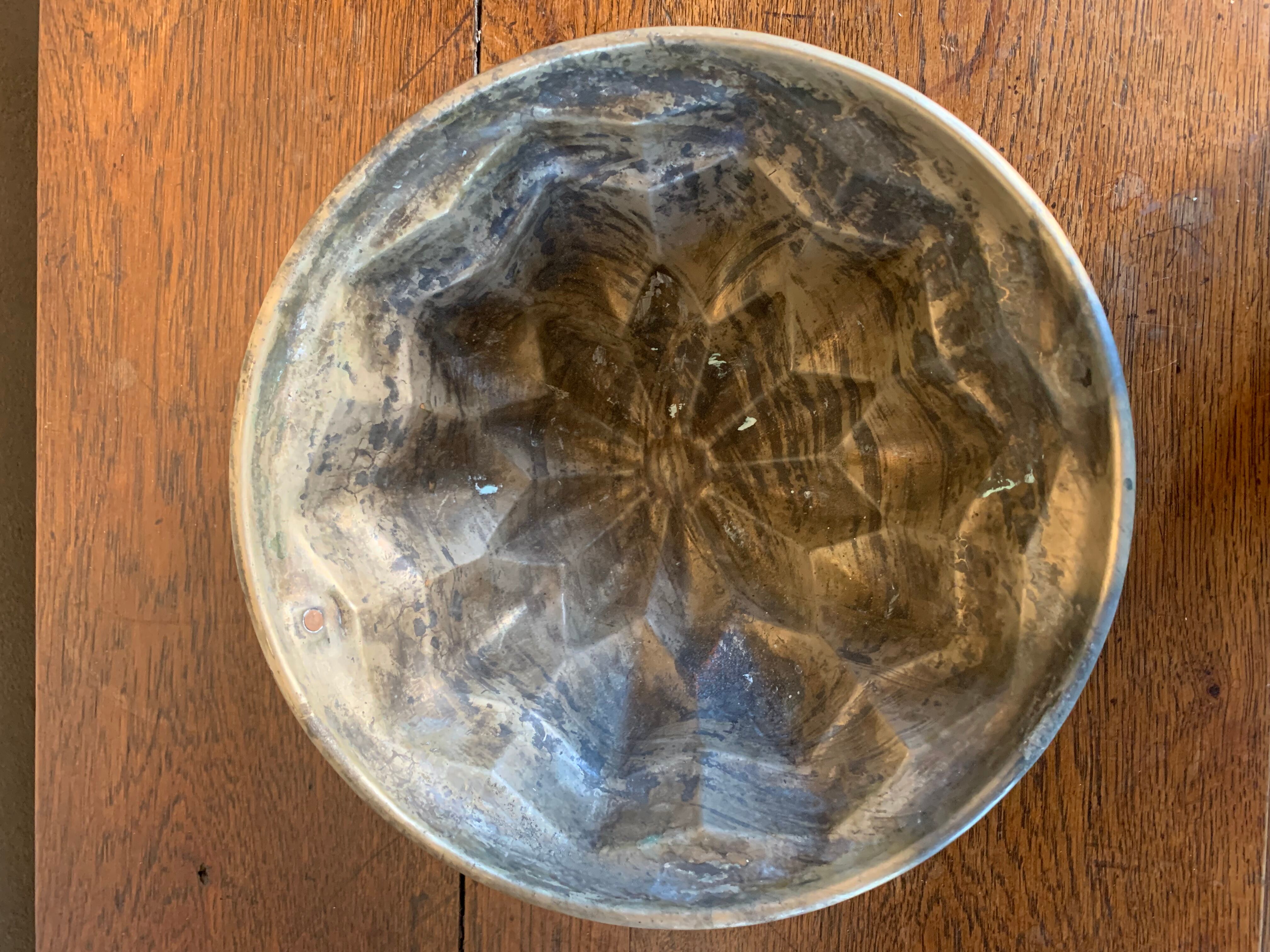 Nineteenth century cake mold in copper
