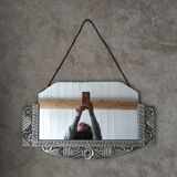 Art Deco silver wood mirror