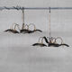 English mercury glass reflective mirrored antique chandelier