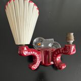 Pair of 1950 ceramic wall lamps