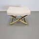 Vintage Regency Brass Cross Stool, Italy, 1970s