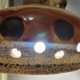 Glazed ceramic pendant light, West Germany 1960-70