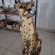 Ceramic leopard decoration