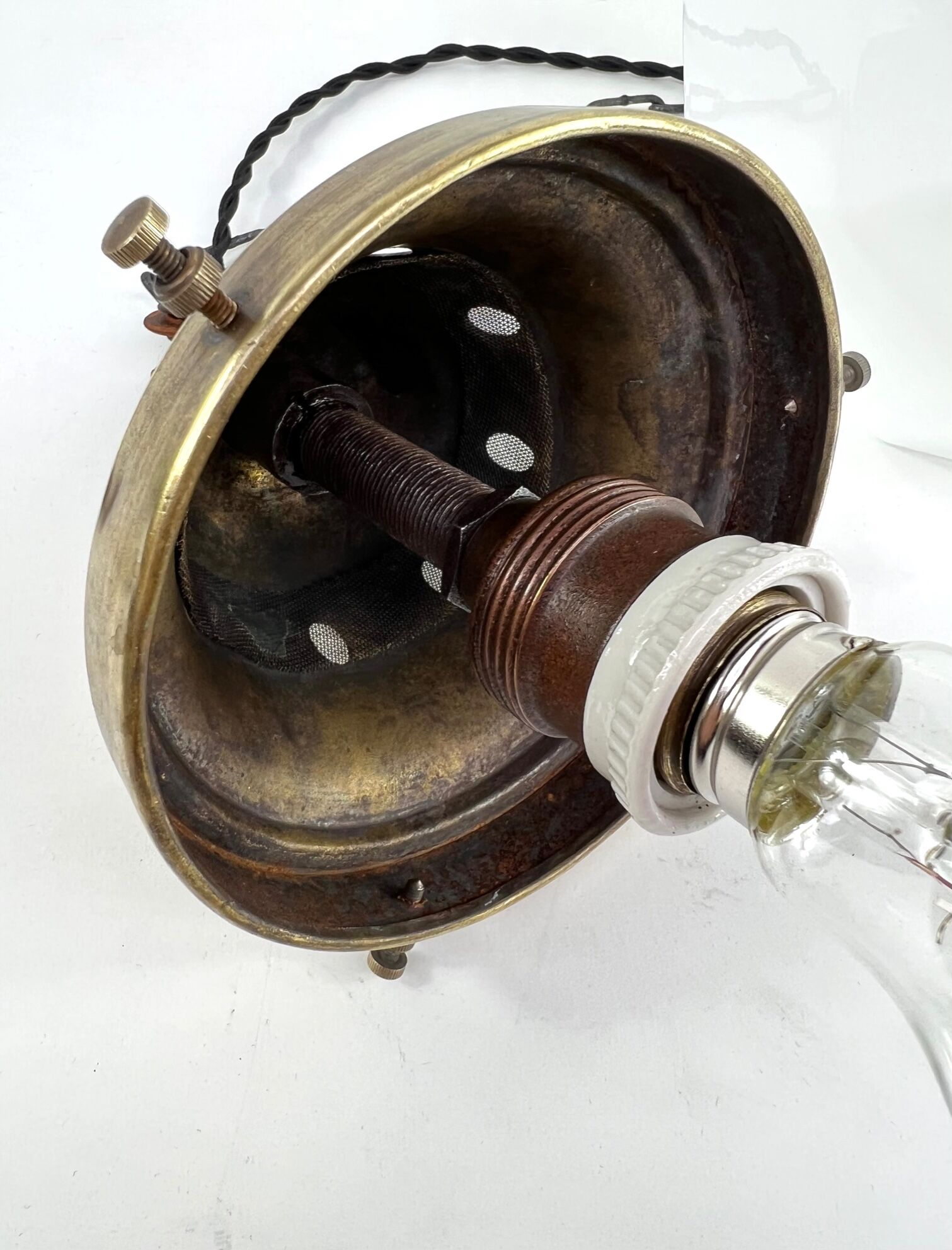 Hanging bag paris 1920 1930 opaline brass