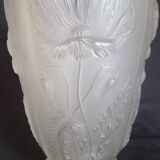 Joseph Inwald - Art Deco vase in pressed molded frosted glass, poppy motifs