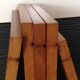 Black metal and wood shelf 60/70