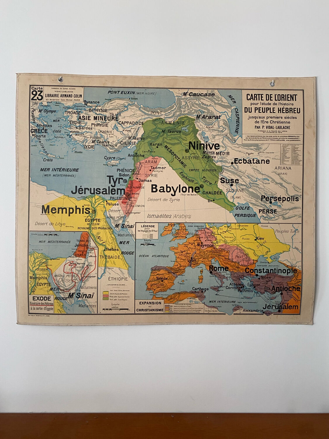 School map Vidal-Lablache No. 23 Palestine COLLECTOR