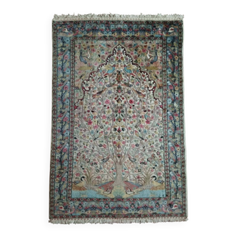 Handmade Pakistani wool and silk rug 183x124cm
