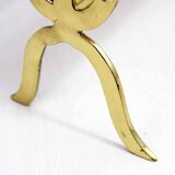 Glass and brass magazine rack, 1970s