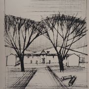 Bernard Buffet: The Entrance to the Castle - Original Engraving