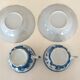 Two Blue Willow porcelain tea cups