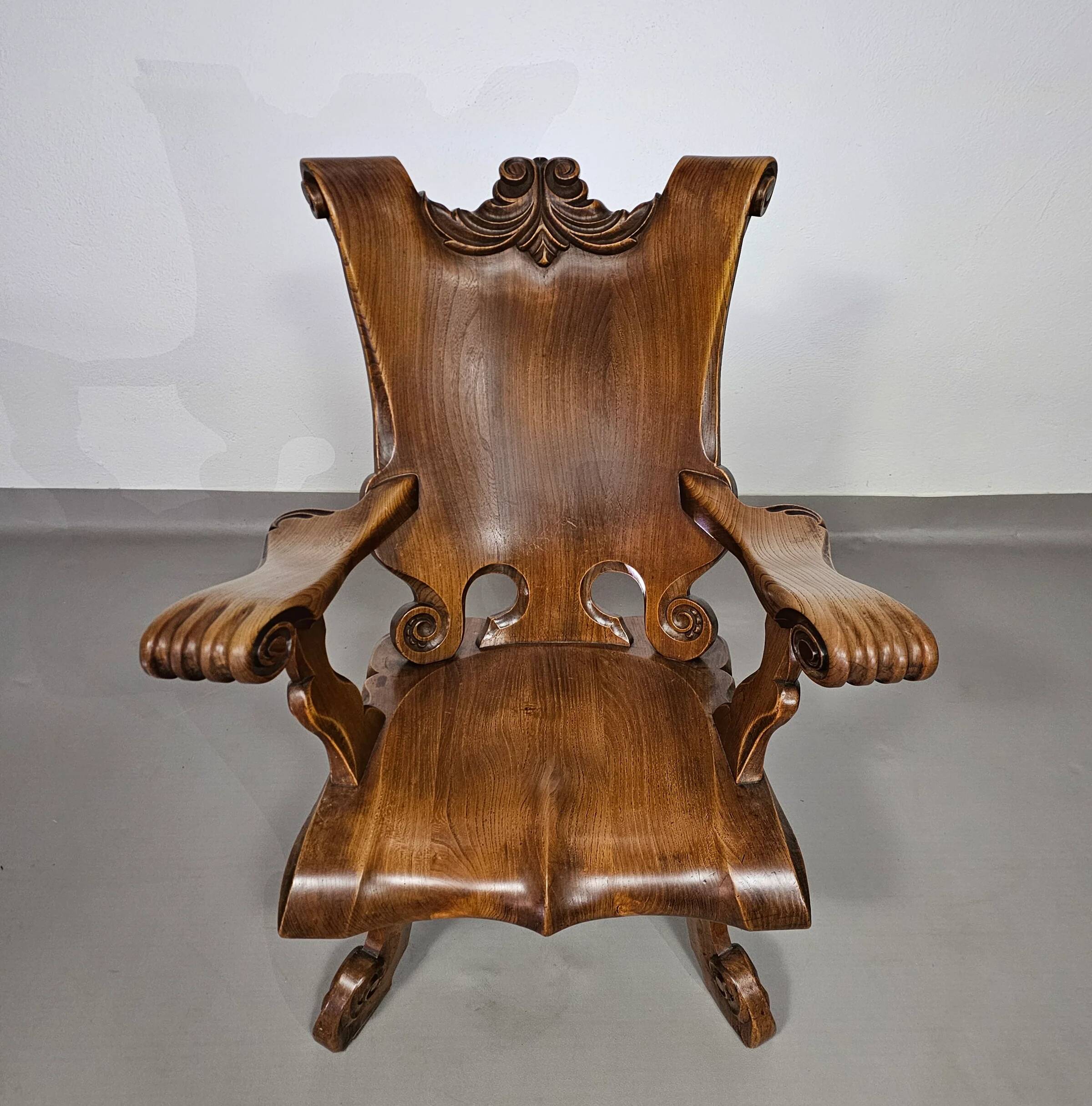 4 x large oak claw armchairs 1960s