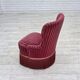 1960s, Danish armchair, original striped red furniture velour.