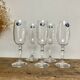 5 small Bohemian crystal flutes