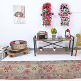 3x10 Turkish vintage runner rug, 80x292cm
