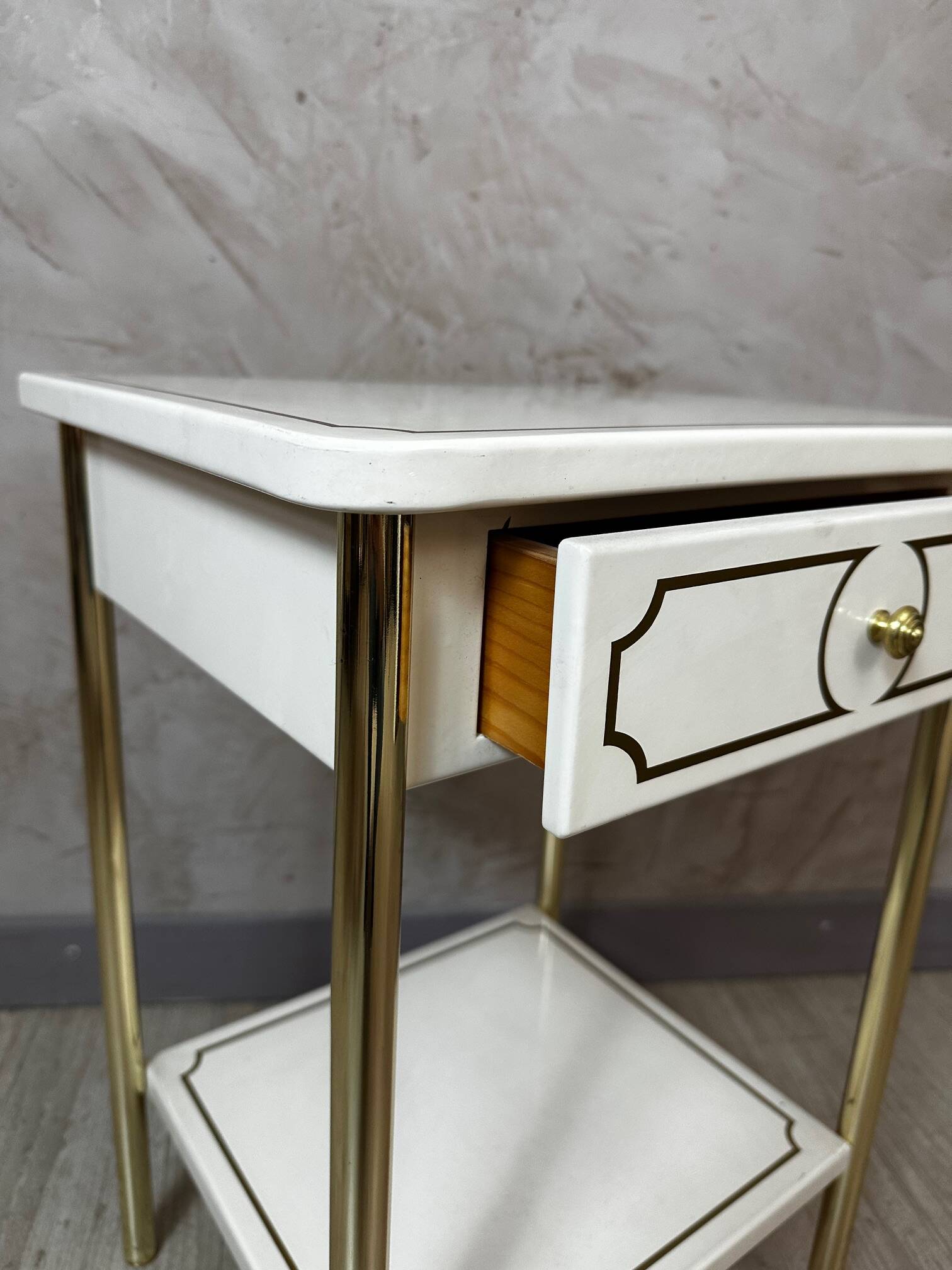 Metal bedside table