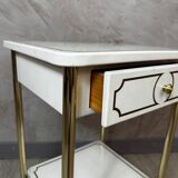 Metal bedside table