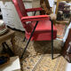 1950s armchair in red skai