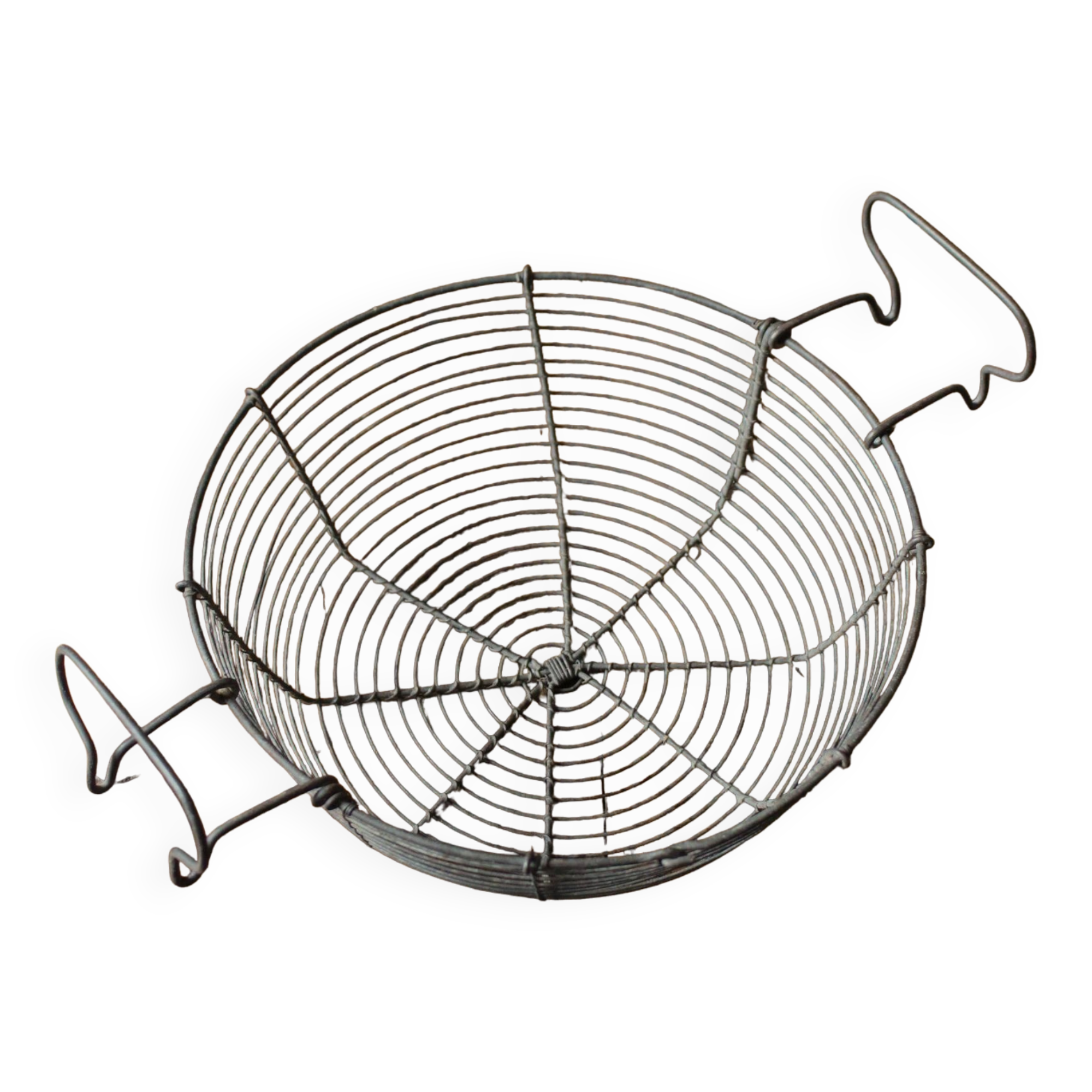 Wire fryer basket with diversion handle