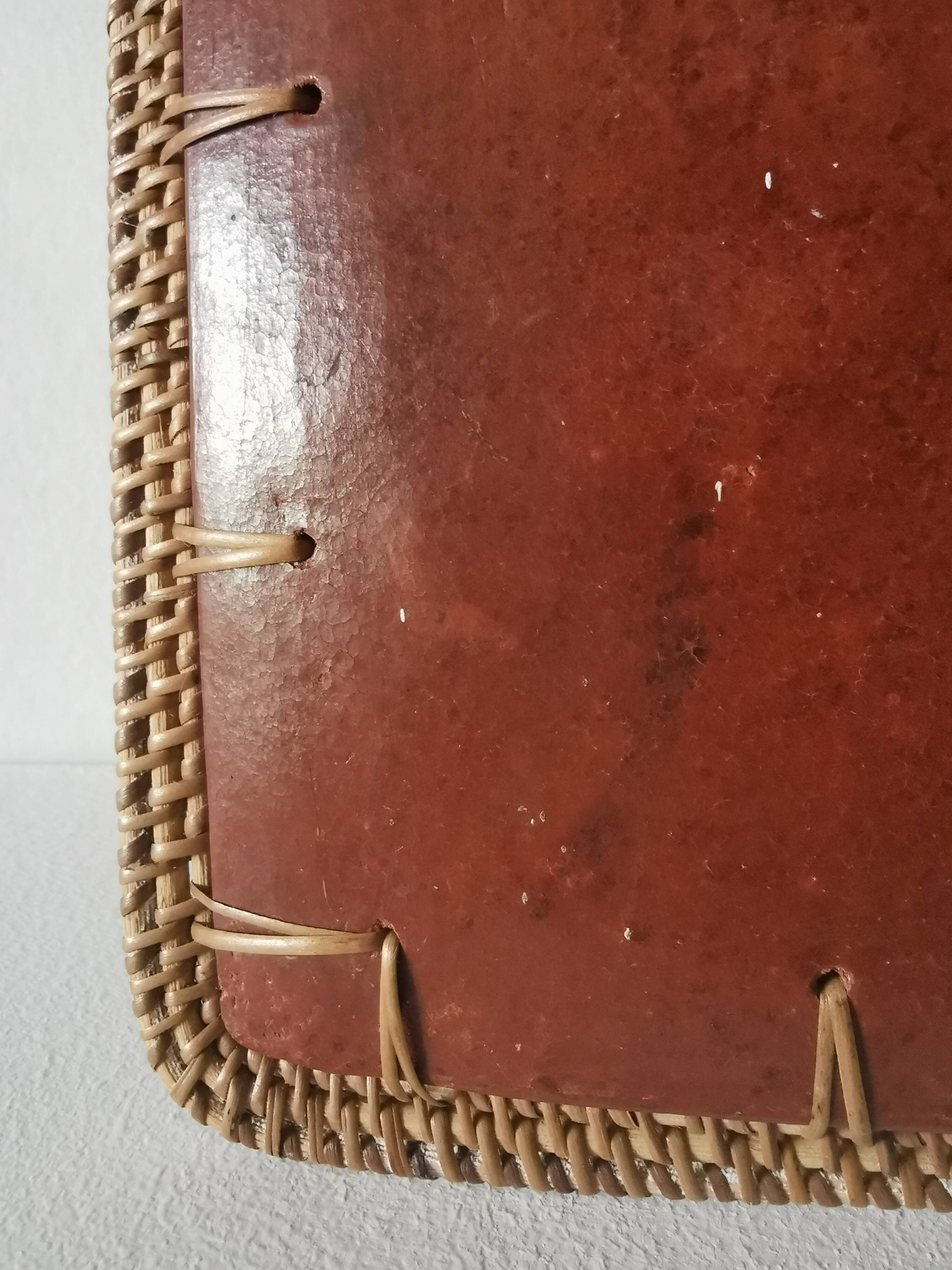 Ceramic and rattan top