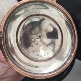 Pair of pink copper candlesticks