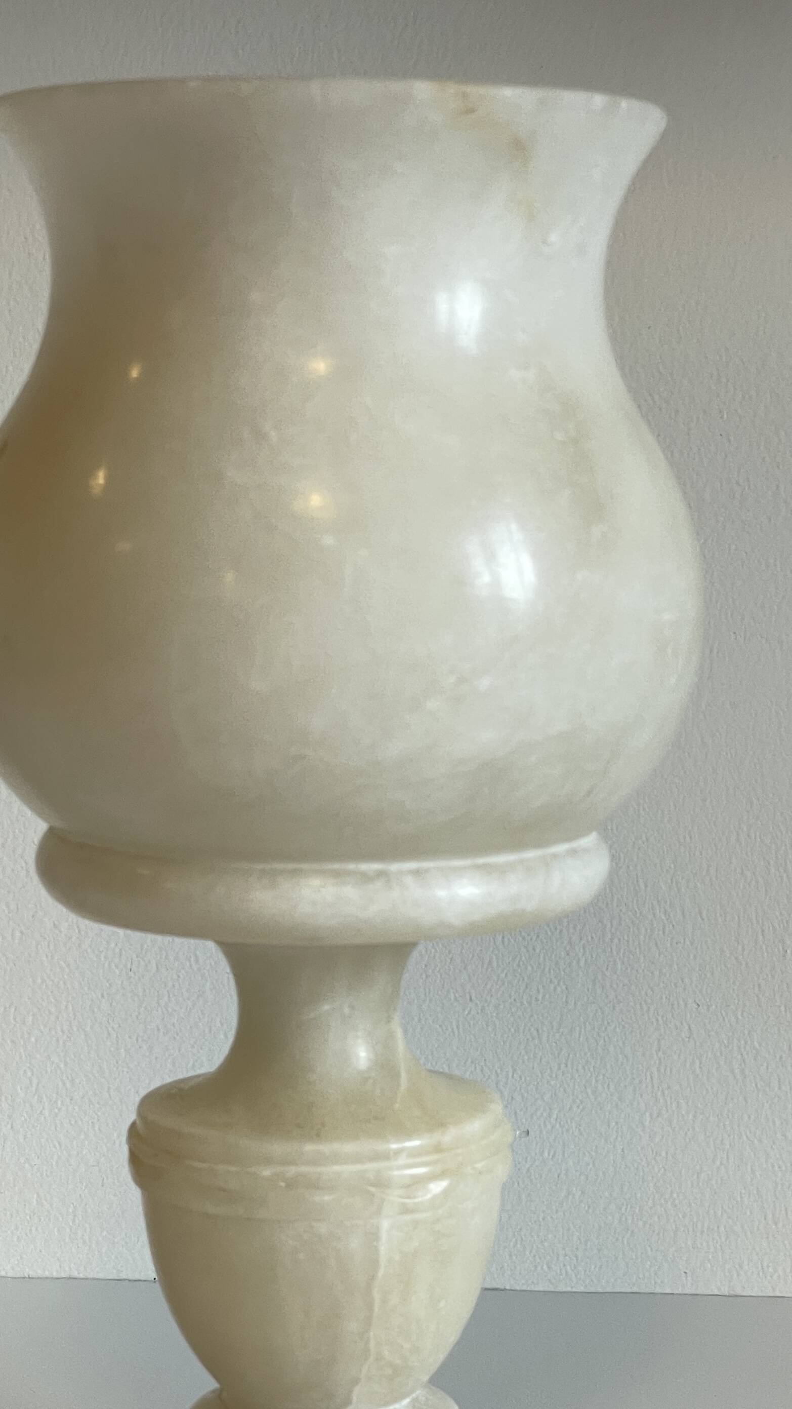 70s Tulip Lamp Alabaster Stone