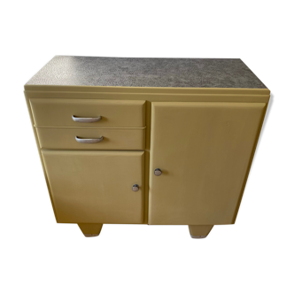 Buffet Mado vintage soft yellow and gray