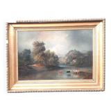 Peinture à l'huile de paysage français du XIXe siècle