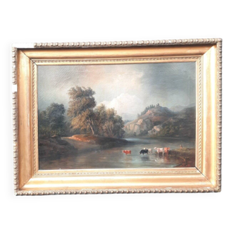 Peinture à l'huile de paysage français du XIXe siècle