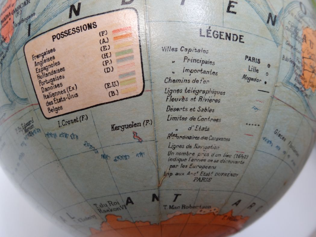 Earth Globe Forest end 19th H39 cm