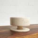 Travertine bowl by Angelo Mangiarotti for Knoll International, 1960.