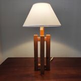 Modernist Scandinavian lamp in solid pine – Sweden, 1970s