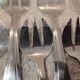12 silver-plated oyster forks by silversmith Argit, Art Deco floral design