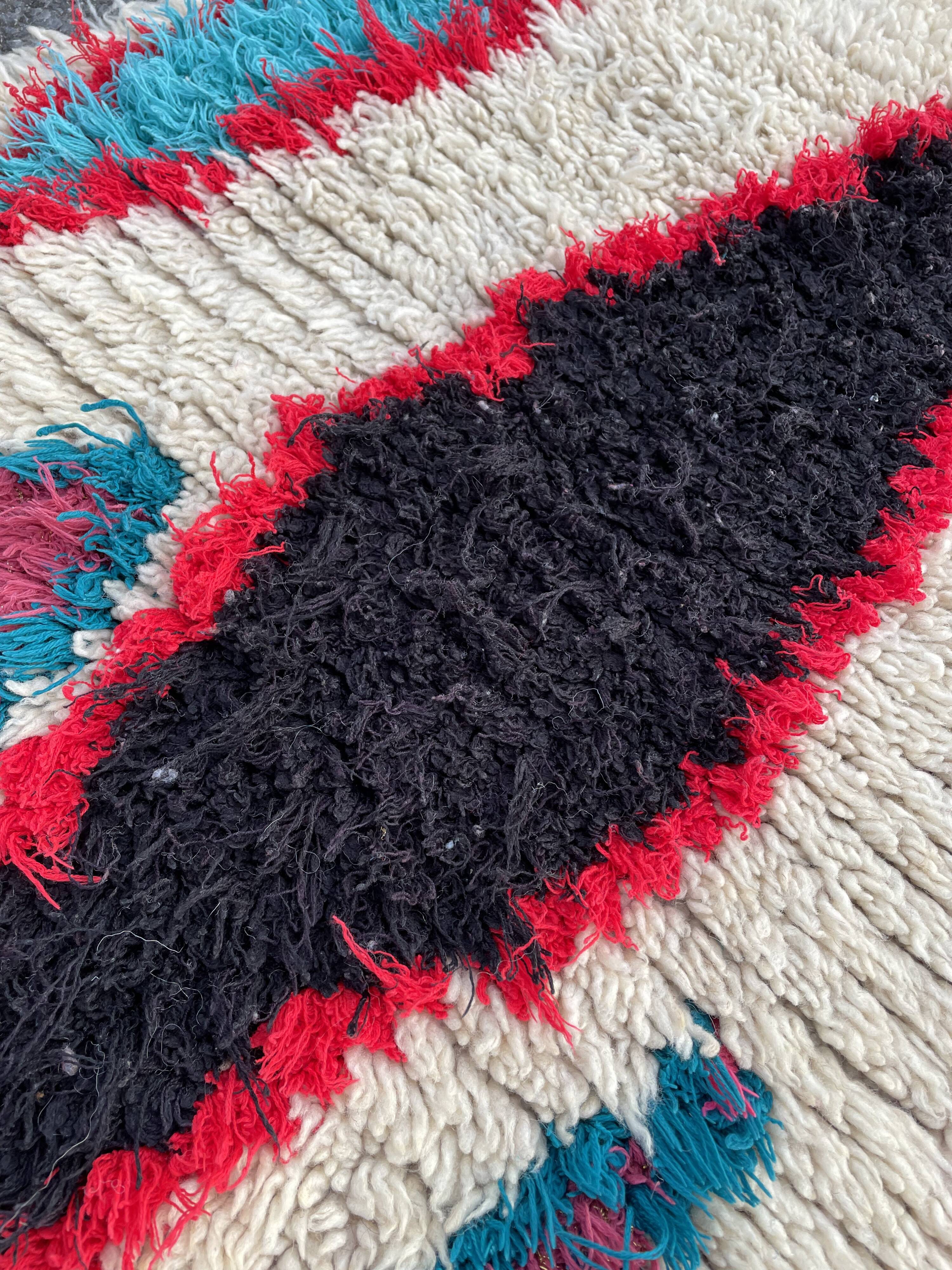 Vintage azilal berber carpet 75x180 cm