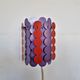 Red and purple metal strip wall lamp by Doria Leuchten, Germany 1960's/1970's