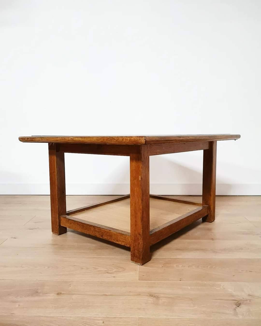 Wooden coffee table and marble top