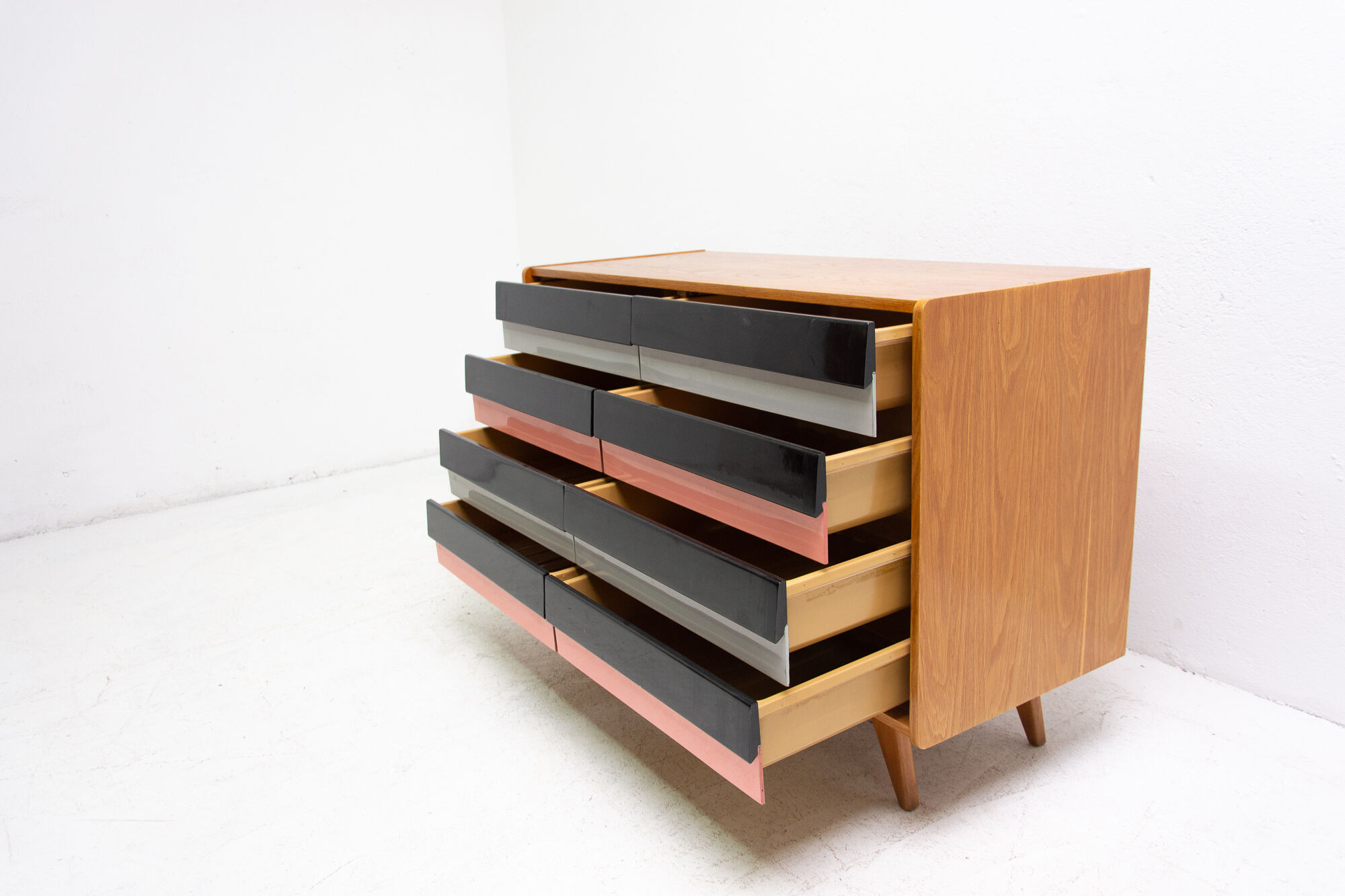 Mid-century modern chest of drawers No. U-453, by Jiří Jiroutek, Czechoslovakia