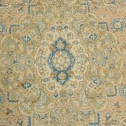 Sky Blue Hand Knotted Antique Vintage Persian Tabriz Rug, 293x407 Cm