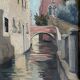 Table Hst Hélène BESNARD-GIRAUDIAS (1906-2003) Venice + frame