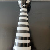 Vase Chat vintage 1960 de Janos Torok pour Zsolnay