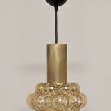 Amber bubble pendant lamp by Helena Tynell for Limburg 60s/70s