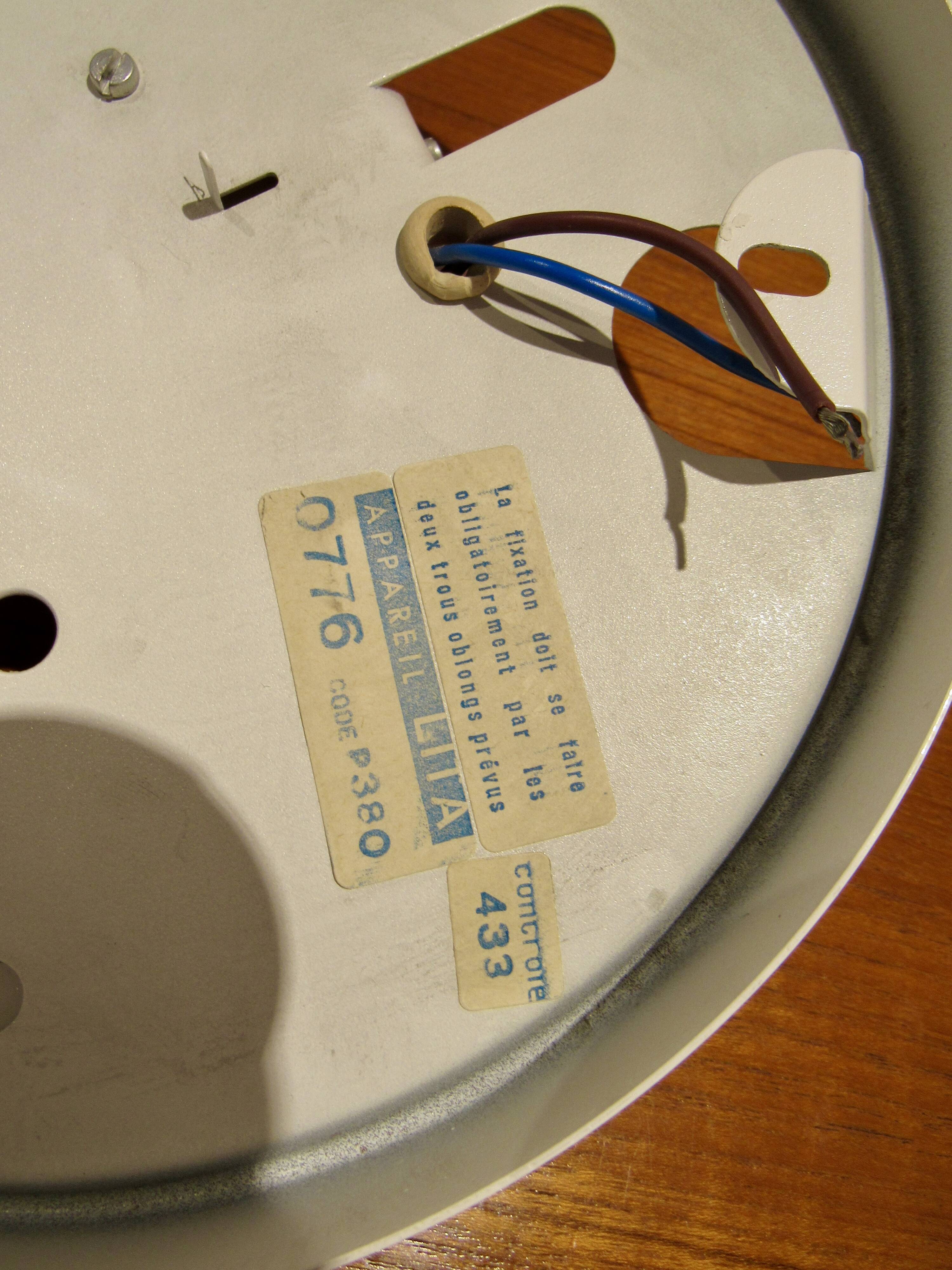 Vintage white glass Lita ceiling lamp