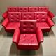 Fauteuil cuir rouge design 1950