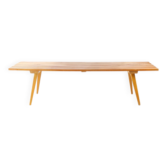 Banc vintage en bois, Tchécoslovaquie, années 1960