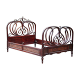Art nouveau bed in curved wooden J-J Kohn 1900 ca