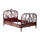 Art nouveau bed in curved wooden J-J Kohn 1900 ca